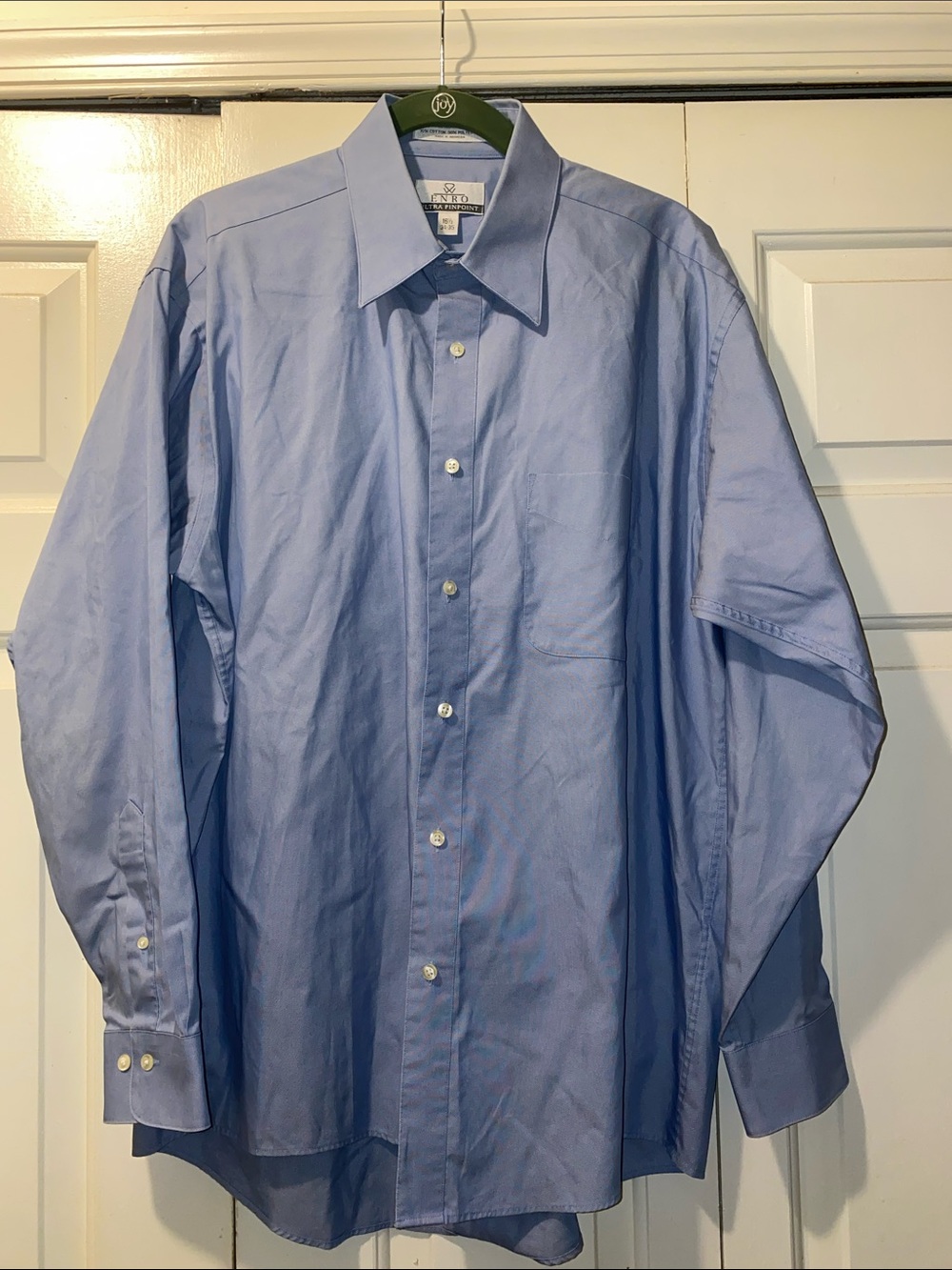 Classic Men's Light Blue Dress Shirt - Point Collar